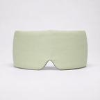 Deep Rest Sleep Mask in Honeydew Green, front view, showing the contoured nose bridge