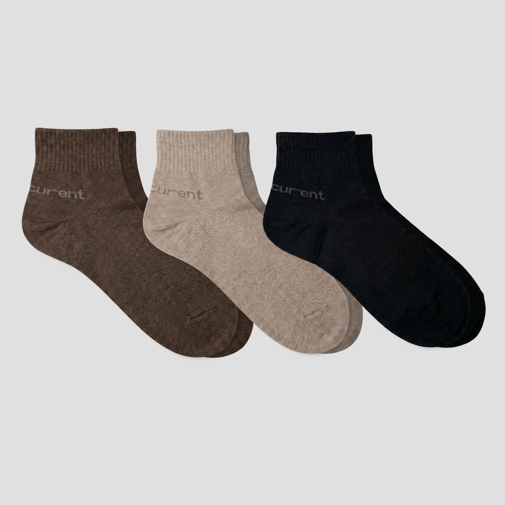 Undercurrent Unisex Cotton Ankle Socks (3-Pack)