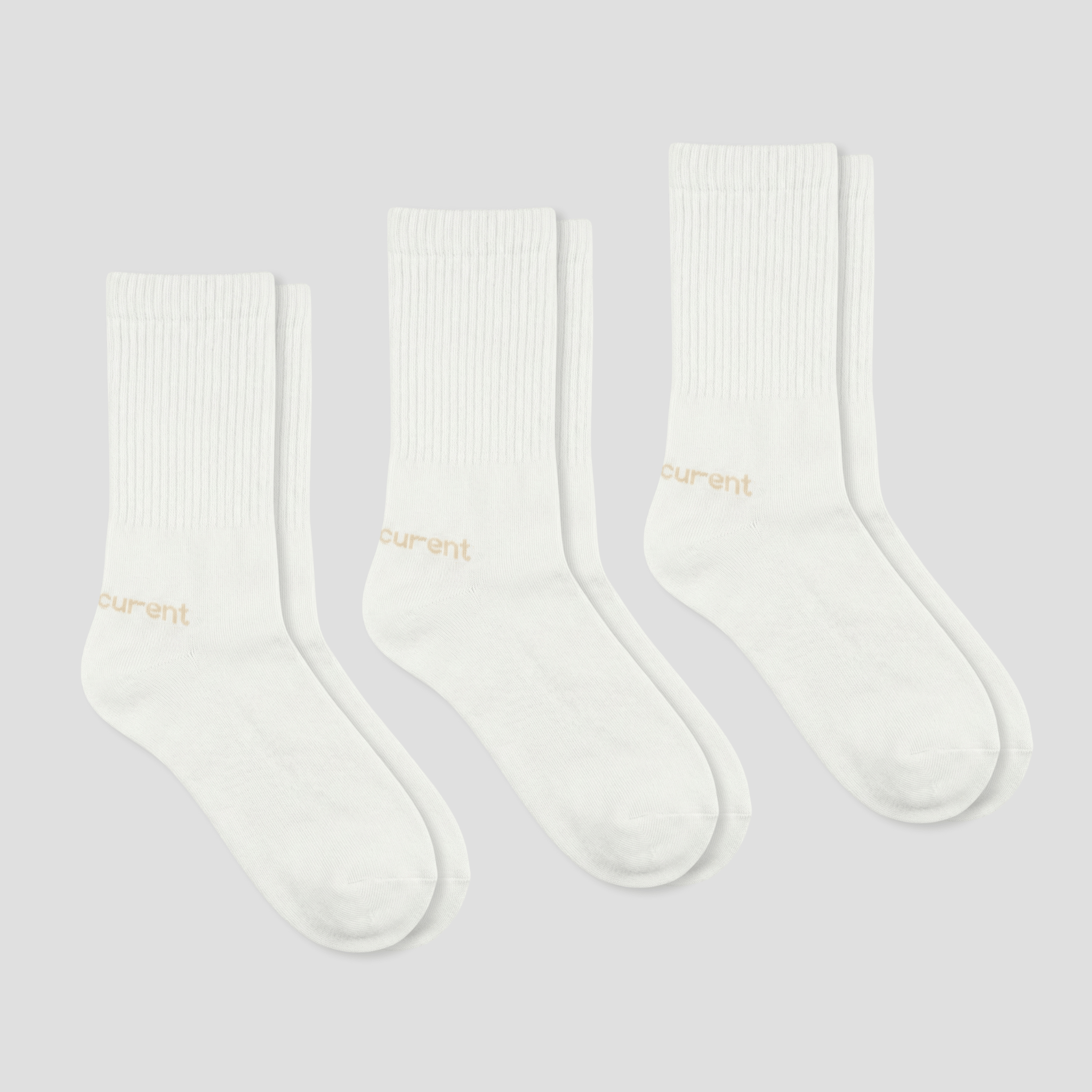 Undercurrent Unisex Cotton Crew Socks (3-Pack)