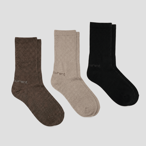 Undercurrent Unisex Cotton Crew Socks (3-Pack)