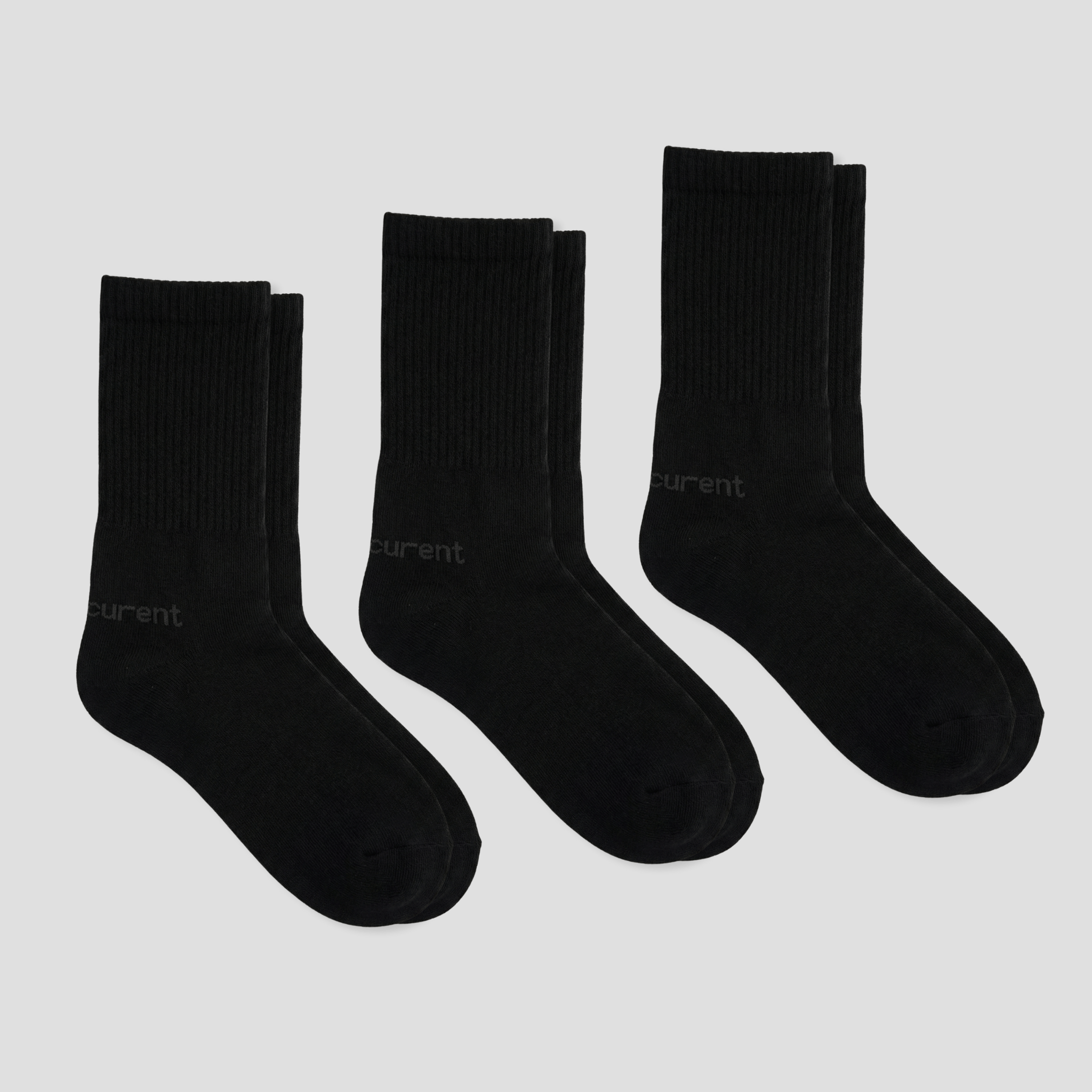 Undercurrent Unisex Cotton Crew Socks (3-Pack)